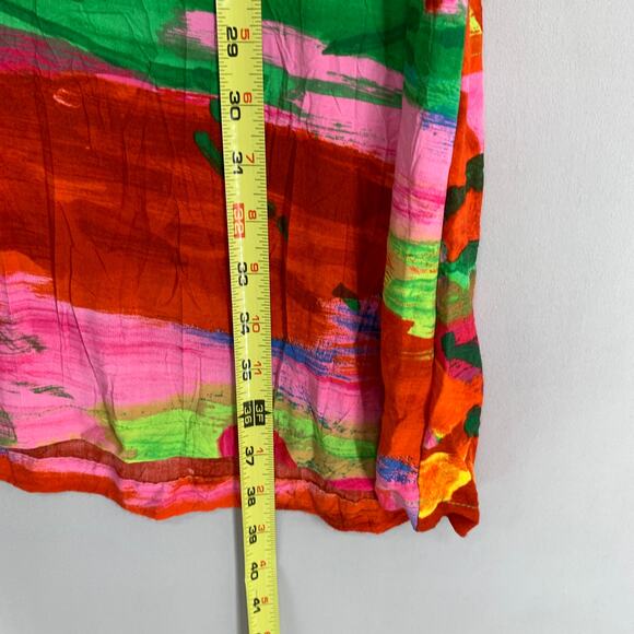 Jams World NWT Dress Red Tank Vintage Women Large Abstract Floral Paint - Picture 7 of 9